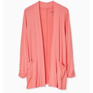 NWT Torrid Super Soft Coral Open Front Cardigan